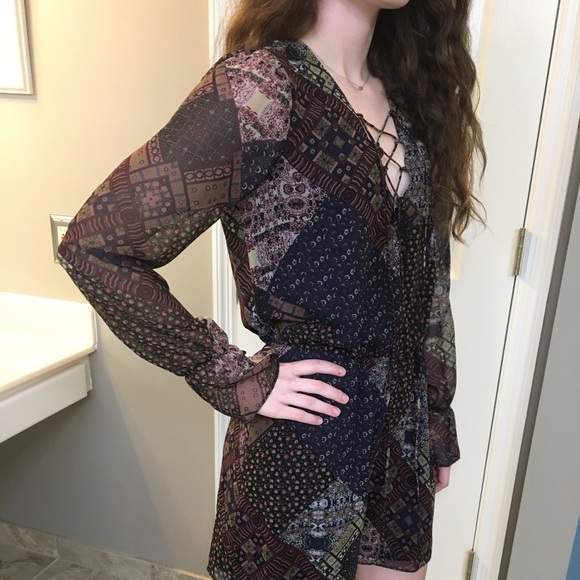 BCBGeneration Other - BCBGeneration Romper long sleeves WFH NWT